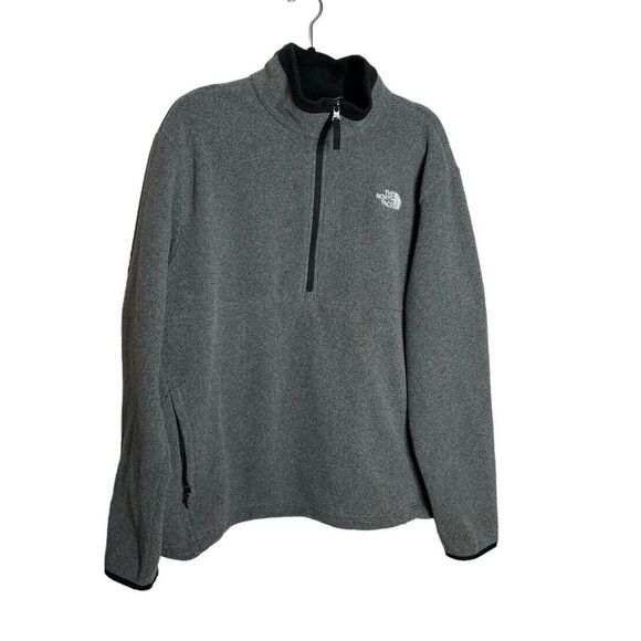 The North Face Campbell Gray 1/2 Zip Fleece‎ Pullover Men's size LARGE - Picture 1 of 5